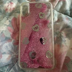 Pink Glitter Heart Phone Case